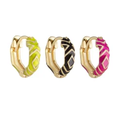 Tomfoolery Dala 2.3 Enamel Hex Huggie Outlet
