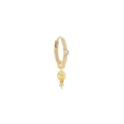 Tomfoolery Dala Detail Lucky Lantern Droplet .1 Diamond Hoop Earring Hot