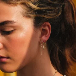 Tomfoolery Dala Detail Lucky Lantern Bar .2 Hoop Earring Sale