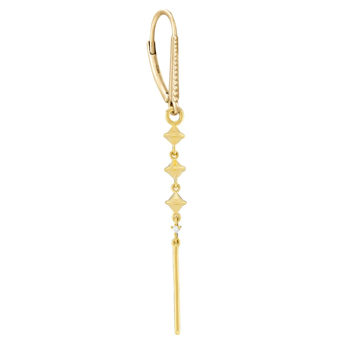 Tomfoolery Dala Detail Lucky Lantern Bar .3 Honey Hook Earring Hot