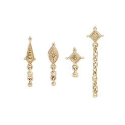 Tomfoolery Dala Droplet Beaded Stud New