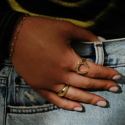 Tomfoolery Dala Gold Lucky Horseshoe Ring Clearance