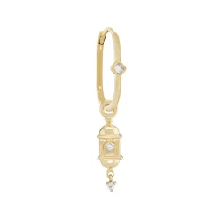 Tomfoolery Dala Lucky Lantern “Chance” Reverse Oval Diamond Clicker Hoop Clearance
