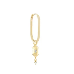 Tomfoolery Dala Lucky Lantern “Eternal” Diamond Hoop Earring Discount