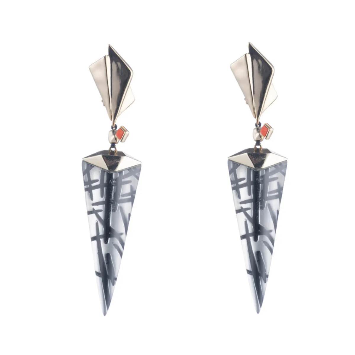 Tomfoolery Dangling Futurist Clip Earring Hot