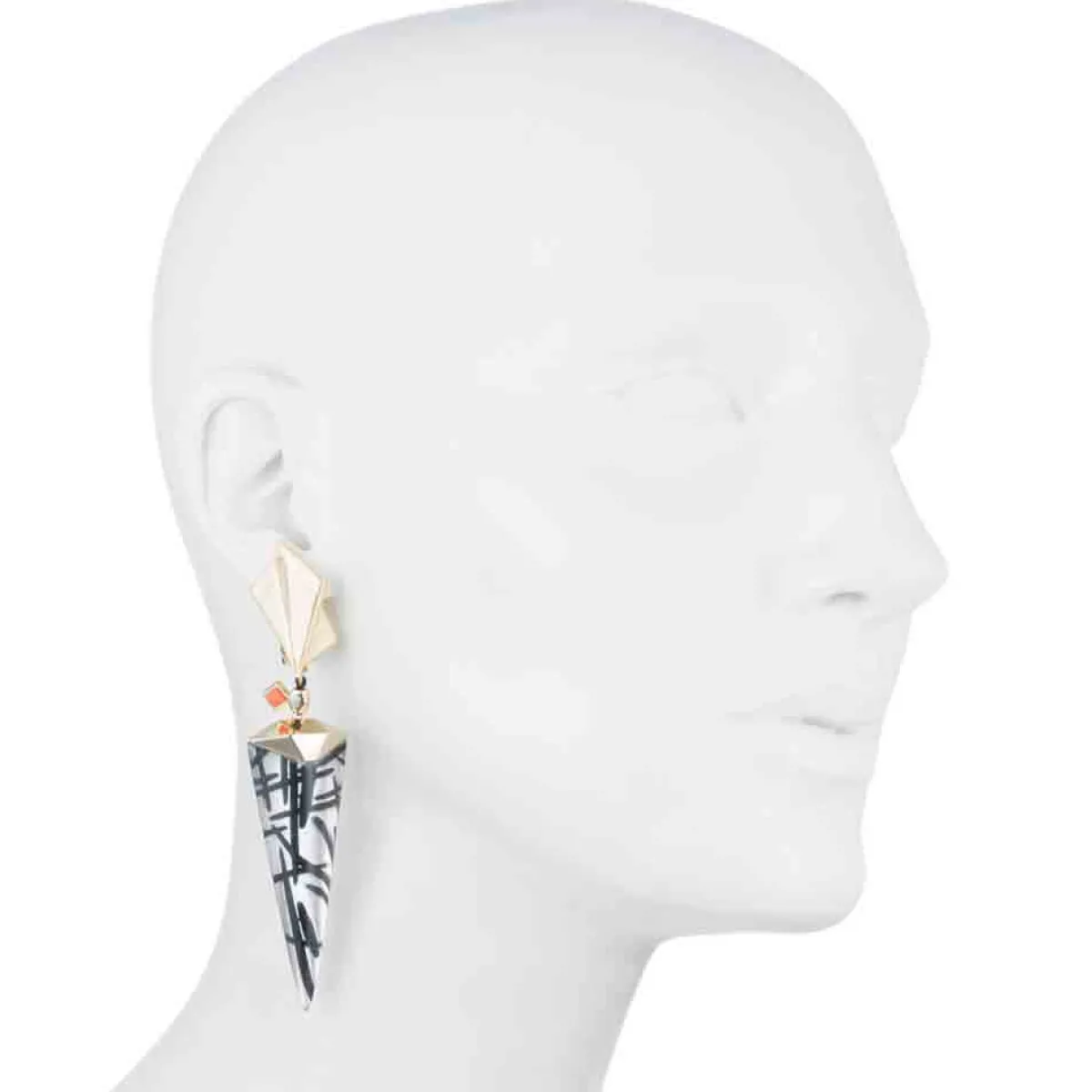 Tomfoolery Dangling Futurist Clip Earring Hot