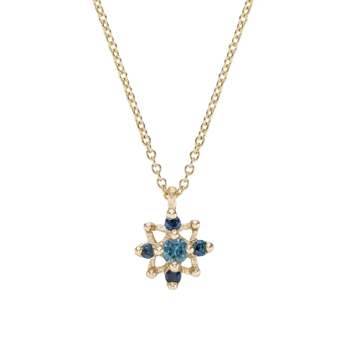 Tomfoolery Dark Blue Sapphire Star Pendant Fashion