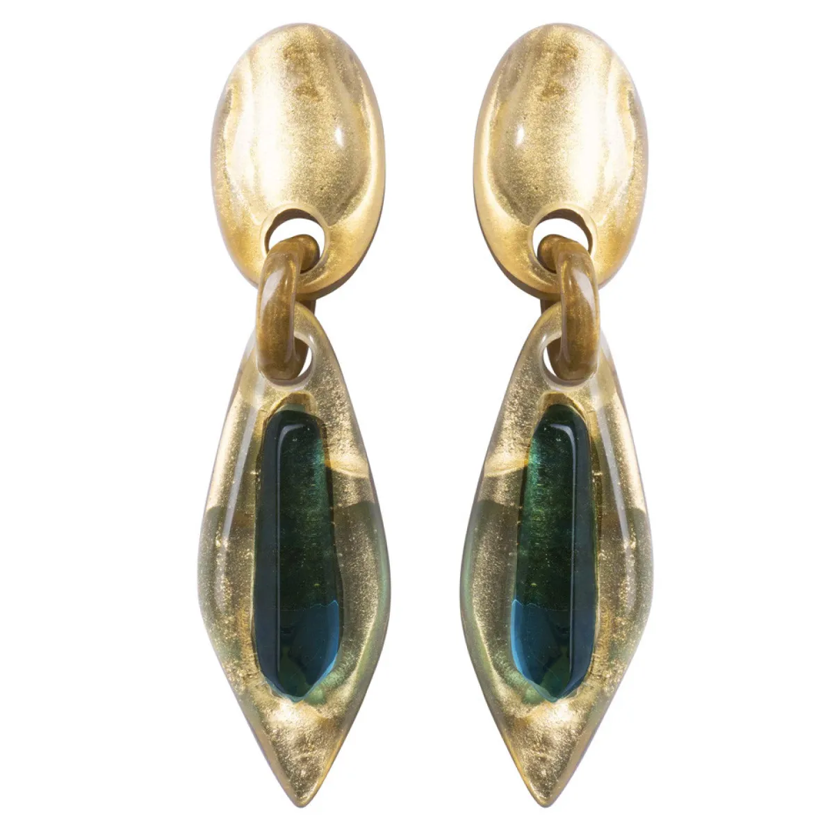 Tomfoolery Dark Blue Selia Statement Drop Earrings Outlet