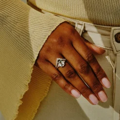 Tomfoolery Deep V Tapered Marquise Diamond Band Online