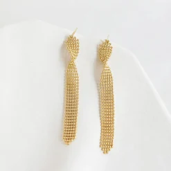 Tomfoolery Deia Gold Twist Drop Earrings Sale