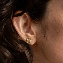 Tomfoolery Deia Irregular Gold Studs New