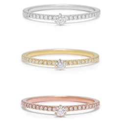 Tomfoolery Delicate Diamond Pave Solitaire Ring Best