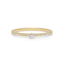Tomfoolery Delicate Diamond Pave Solitaire Ring Best