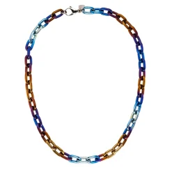 Tomfoolery Denim Titanium Anchor Chain Necklace Online