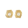 Tomfoolery Deti Gold White Sapphire Studs Fashion