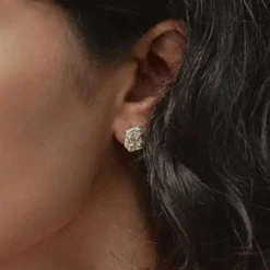 Tomfoolery Deti Silver White Sapphire Studs Sale