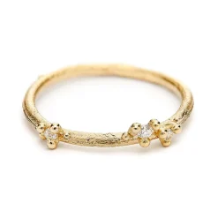 Tomfoolery Diamond Asymmetric Encrusted Band Fashion
