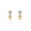 Tomfoolery Diamond Baby Heart Earrings New