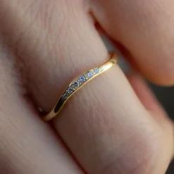 Tomfoolery Diamond Curved Arc Band Sale