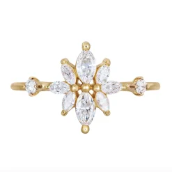 Tomfoolery Diamond Flower Cluster Ring Clearance