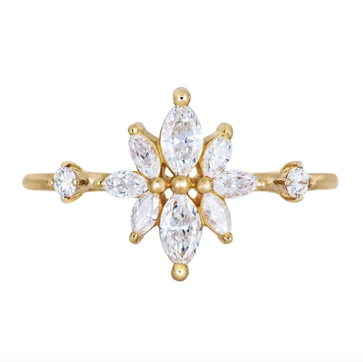 Tomfoolery Diamond Flower Cluster Ring Clearance