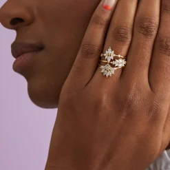 Tomfoolery Diamond Flower Cluster Ring Clearance
