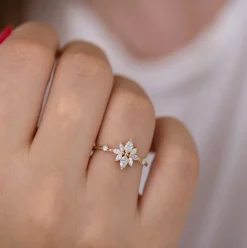 Tomfoolery Diamond Flower Cluster Ring Clearance
