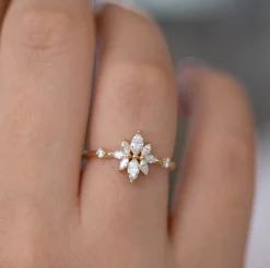 Tomfoolery Diamond Flower Cluster Ring Clearance