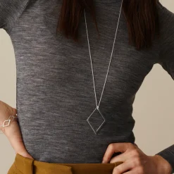 Tomfoolery Diamond Long Drop Pendant Hot