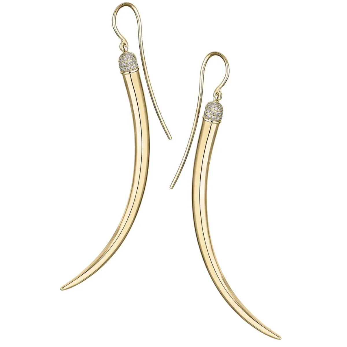 Tomfoolery Diamond Long Tusk Earrings Clearance
