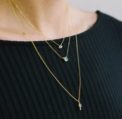 Tomfoolery Diamond Moon Drop Necklace Clearance