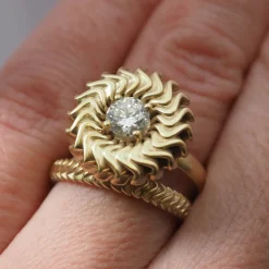 Tomfoolery Diamond Rosette Ring Clearance