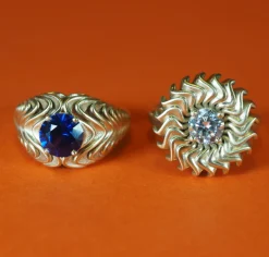 Tomfoolery Diamond Rosette Ring Clearance