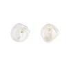 Tomfoolery Diamond Set Keshi Pearl Studs Fashion
