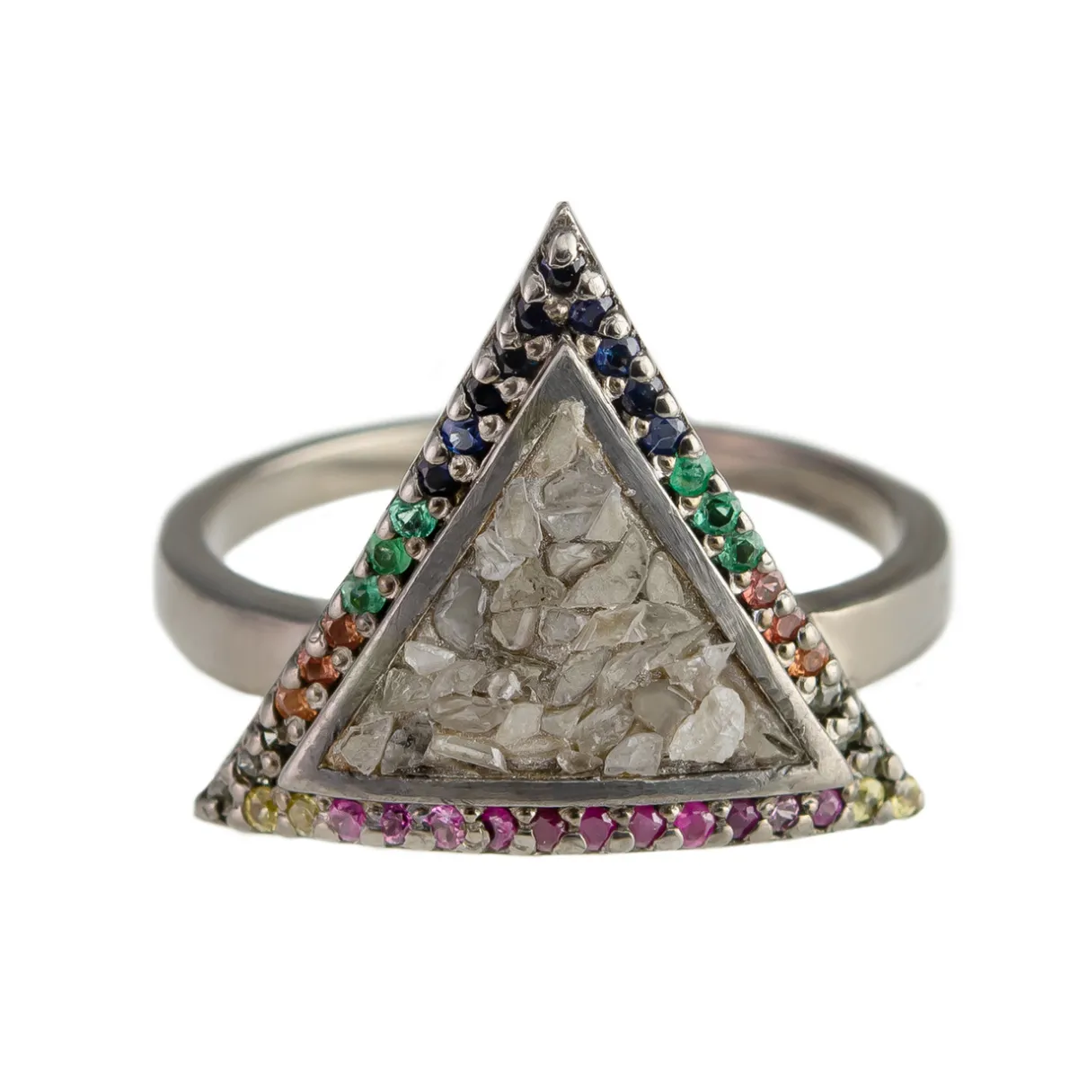 Tomfoolery Diamonds and Oxidised Silver Daniela Ring Discount