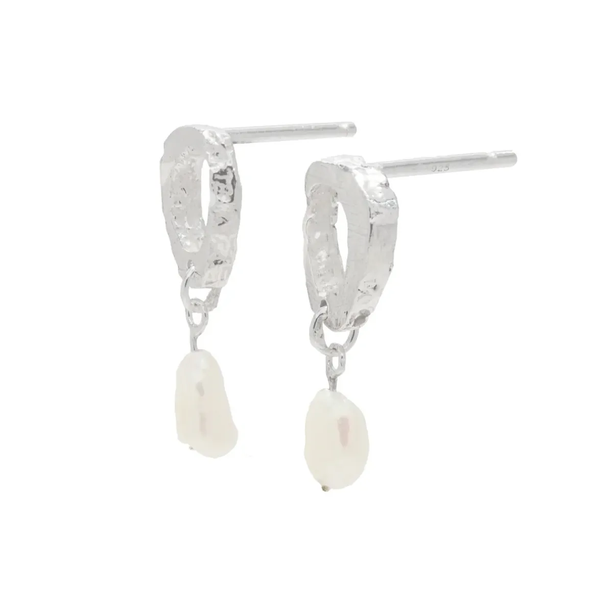 Tomfoolery Dio Silver Pearl Drop Earrings Sale