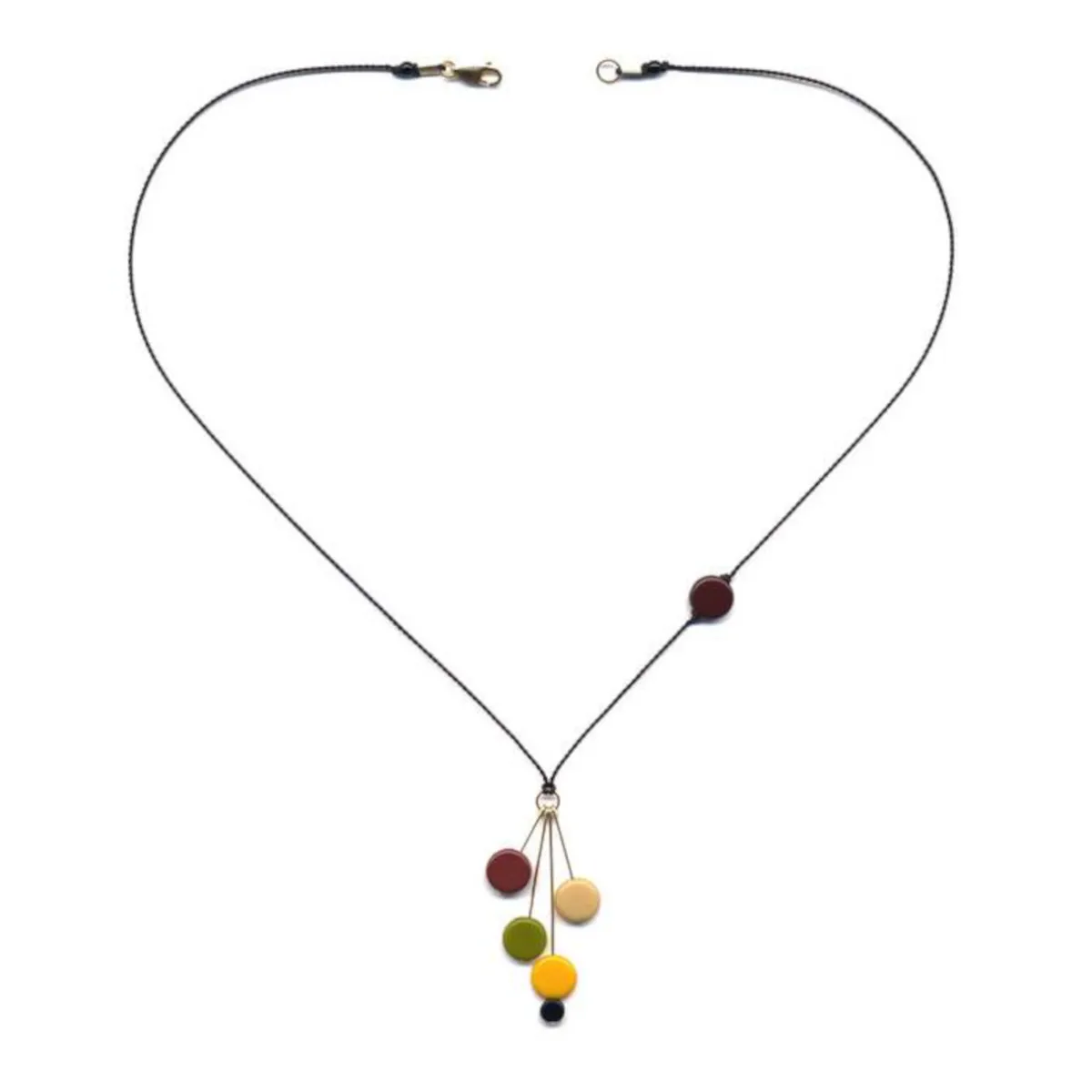 Tomfoolery Discs on Gold Pins Necklace Online