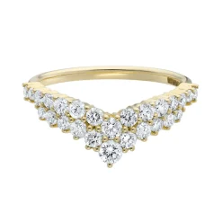 Tomfoolery Double Row Arched Diamond Band Sale