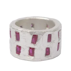 Tomfoolery Double Ruby Morris Ring New