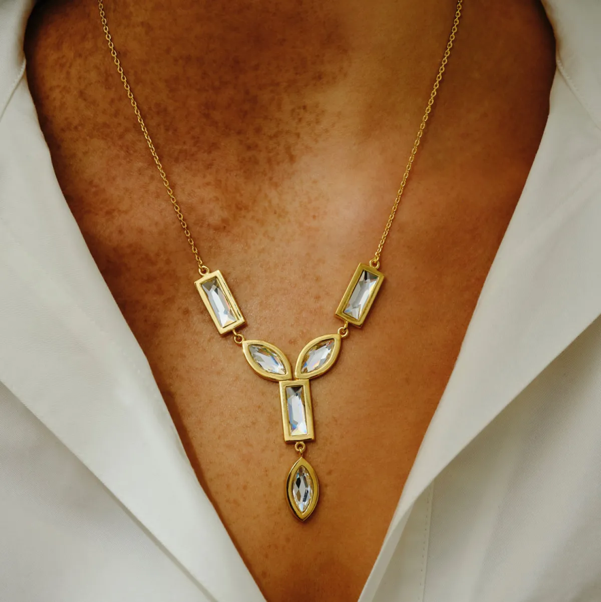 Tomfoolery DRESS Gold Bold Chandelier Drop Pendant Discount