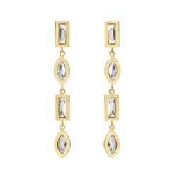 Tomfoolery DRESS Gold Drop Earrings Outlet