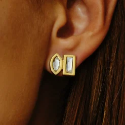 Tomfoolery DRESS Gold Duo Studs Online