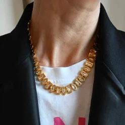 Tomfoolery DRESS Gold Row Necklace Fashion