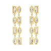 Tomfoolery DRESS Gold Statement Drop Earrings New