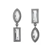 Tomfoolery DRESS Gunmetal Asymmetric Duo Drop Earrings Best