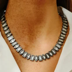 Tomfoolery DRESS Gunmetal Row Necklace Online