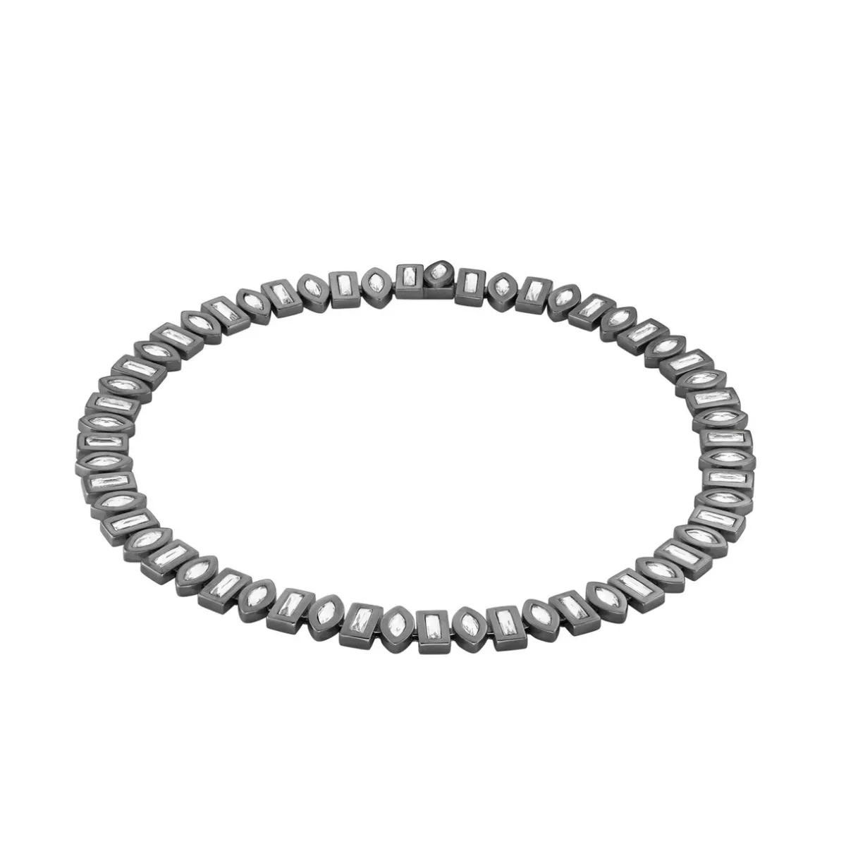 Tomfoolery DRESS Gunmetal Row Necklace Online