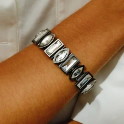 Tomfoolery DRESS Gunmetal Statement Tennis Bracelet Clearance