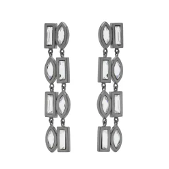 Tomfoolery DRESS Gunmetal Statement Drop Earrings Clearance