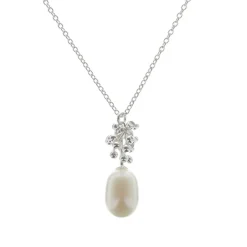 Tomfoolery Droplet Pearl Drop Necklace Outlet